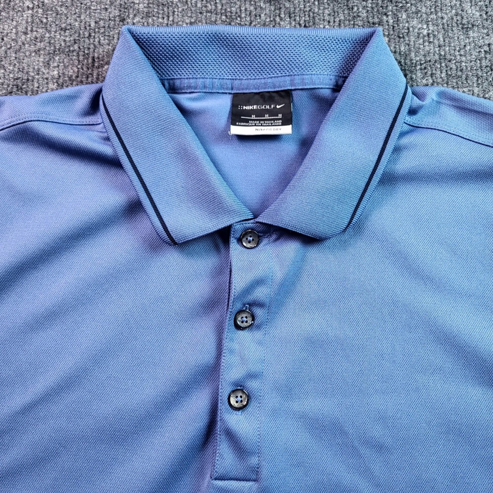 Nike Golf Polo Shirt Men's Blue Short Sleeve Athletic Casual Top